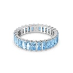 Swarovski Matrix Ring, Baguette-Schliff, Blau, Rhodiniert - M5661908