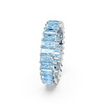 Swarovski Matrix Ring, Baguette-Schliff, Blau, Rhodiniert - M5661908