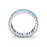 Swarovski Matrix Ring, Baguette-Schliff, Blau, Rhodiniert - M5661908