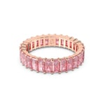 Swarovski Matrix Ring, Baguette-Schliff, Rosa, Roségold-Legierungsschicht - M5648286