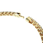 Swarovski Matrix Tennis bracelet Cylindrical grinding, small, white, Gold-tone plated - 5657664