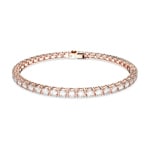 Swarovski Matrix Tennis Armband Rundschliff, Klein, Weiss, Rosé