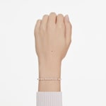 Swarovski Matrix Tennis Bracelet Crystal Pearls White rose gold-plated - 5729506