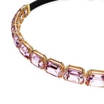 Swarovski Choker Tennis Millenia Octogonale Violet Plaqué or - 5720486