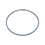 Swarovski Matrix Tennis Halskette Rund Blau rutheniert