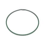 Swarovski Matrix Tennis Halskette Rund Grün rutheniert