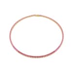 Swarovski Collier Tennis Matrix Ronde Rose Plaqué or