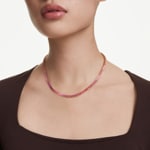 Swarovski Collier Tennis Matrix Ronde Rose Plaqué or - 5751762