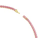 Swarovski Collier Tennis Matrix Ronde Rose Plaqué or - 5751762