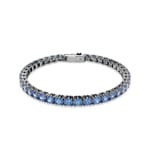 Swarovski Matrix Tennis Bracelet Blue Ruthenium plated