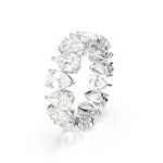 Swarovski Matrix Vittore Ring Tropfen Weiss Silbrig