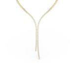 Swarovski Collier en Y Matrix Blanc Plaqué or