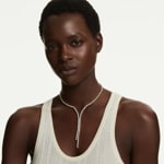 Swarovski Collier en Y Matrix Blanc Plaqué or - 5750601