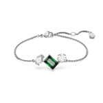 Swarovski Mesmera Armband, Verschiedene Schliffe, Grün, Rhodiniert