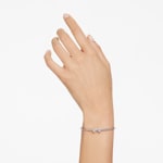 Swarovski Mesmera Bangle, Mixed cuts, White, Rhodium plated - 5667253