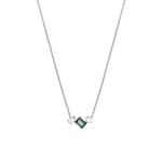 Swarovski Mesmera Collier Verschiedene Schliffe, Grün, Rhodiniert