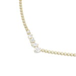 Swarovski Mesmera Collier Verschiedene Schliffe Weiss vergoldet - 5747931