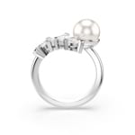 Swarovski Mesmera Offener Ring Kristallperle Weiss rhodiniert - M5748010