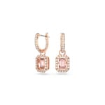Swarovski Millenia Drop-Ohrhänger Oktagon-Schliff, Rosa, Roségold-Legierungsschicht