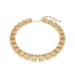 Swarovski Millenia Necklace Octagon Caramel gold-plated