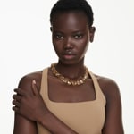 Swarovski Millenia Necklace Octagon Caramel gold-plated - 5718357