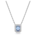 Swarovski Millenia necklace Octagon cut, blue, rhodium plated - 5614926 
