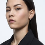 Swarovski Créoles Millenia, petites, blanc, métal rhodié - 5632467