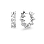 Swarovski Créoles Millenia, petites, blanc, métal rhodié - 5632467