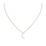 Swarovski Moonsun necklace, white, pink gold plated - 5486357