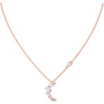 Swarovski Moonsun necklace, white, pink gold plated - 5486357