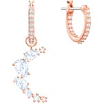 Swarovski Moonsun Kreolen, weiss, rosé vergoldet - 5486354