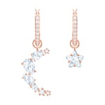 Swarovski Moonsun Kreolen, weiss, rosé vergoldet - 5486354