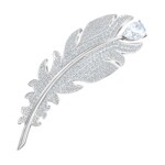 Swarovski Nice Brosche, white, rhodium plated - 5495417