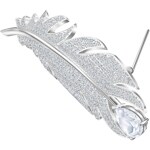 Swarovski Nice Brosche, white, rhodium plated - 5495417