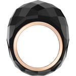 Swarovski Nirvana Ring, schwarz, Edelstahl rosé vergoldet - M5474366