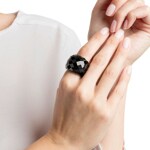 Swarovski Nirvana Ring, schwarz, Edelstahl rosé vergoldet - M5474366