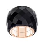 Swarovski Nirvana Ring, schwarz, Edelstahl rosé vergoldet - M5474366