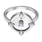 Swarovski North ring, white, rhodium plated - M5515033