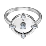 Swarovski North ring, white, rhodium plated - M5515033