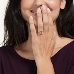 Swarovski North ring, white, pink gold plated - M5509666