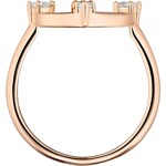 Swarovski North ring, white, pink gold plated - M5515025