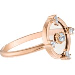 Swarovski North ring, white, pink gold plated - M5515025