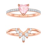 Swarovski One Ring Set, mehrfarbig, rosé vergoldet - M5474938