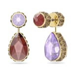 Swarovski Orbita Drop-earrings Asymmetrisch, Drop cut, Multicoloured, Gold-tone plated - 5600523 