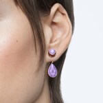 Swarovski Orbita Drop-earrings Asymmetrisch, Drop cut, Multicoloured, Gold-tone plated - 5600523 