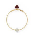 Swarovski Remix Collection Heart Armband, rot, vergoldet - M5535346