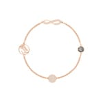 Swarovski Remix Collection Infinity bracelet, black, pink gold plated - M5421441