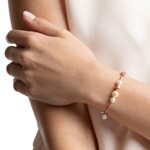 Swarovski Remix Collection Pearl bracelet, Multicoloured, pink gold plated - M5479007