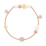Swarovski Remix Collection Pearl bracelet, Multicoloured, pink gold plated - M5479007