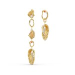 Swarovski Shell Angel earrings, Multicoloured, gold plated - 5520664